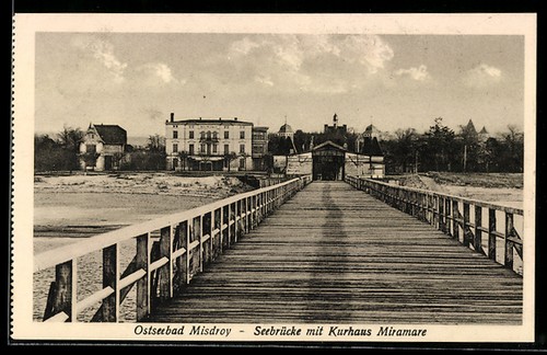 Misdroy seebrücke mit - misdroy,,
