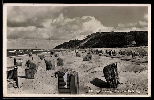 Ansichtskarte misdroy strand - ansichtskarte,