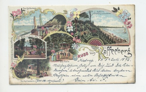 Litho gruss vom kaffeeberg - gruss,